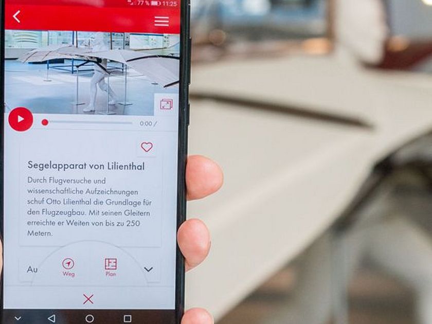App Die App zeigt Infos zum Lilienthalgleiter.