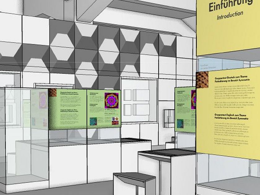 Ausstellung Blick in die Ausstellung (grafischer Entwurf).